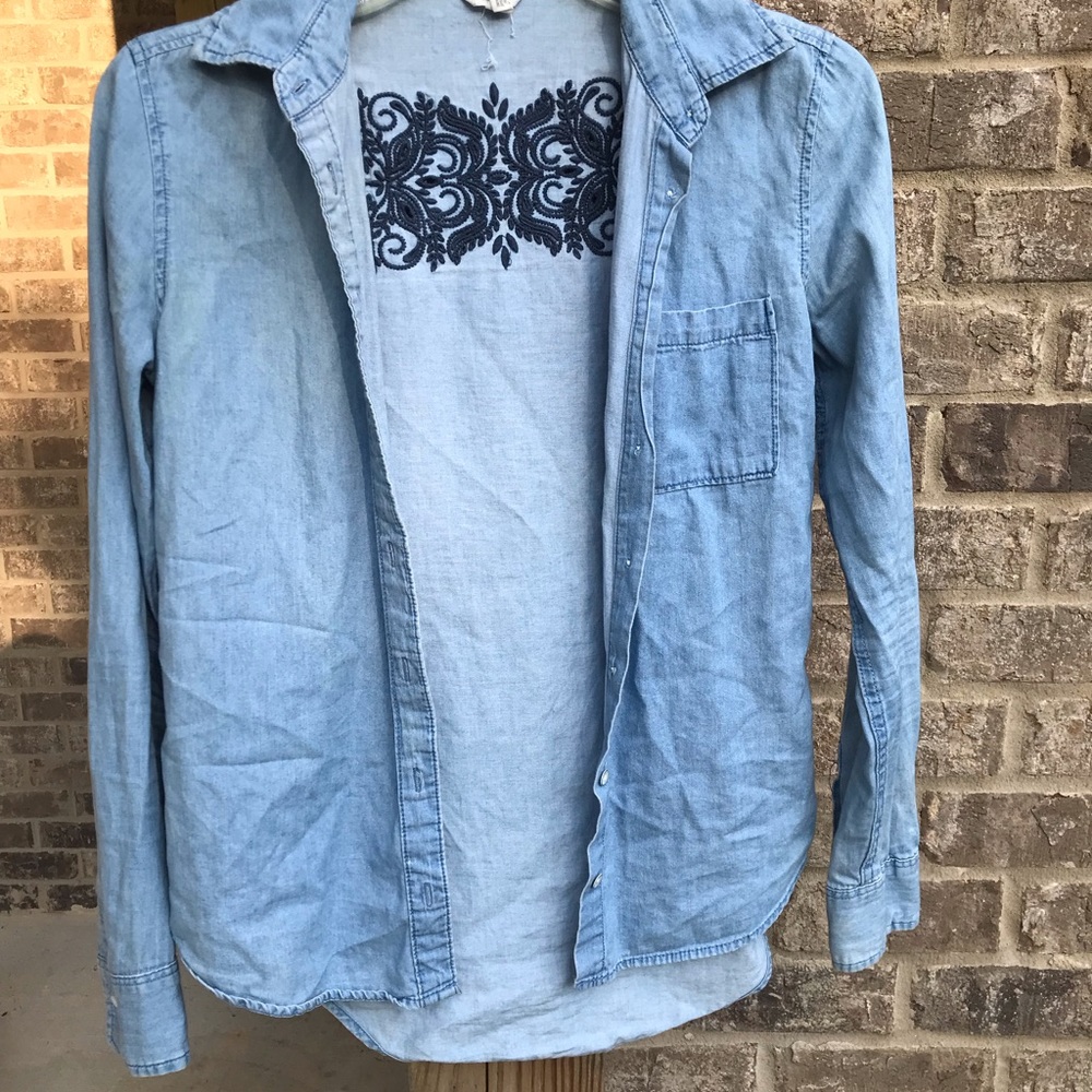 aeropostale Button Down Denim Shirt